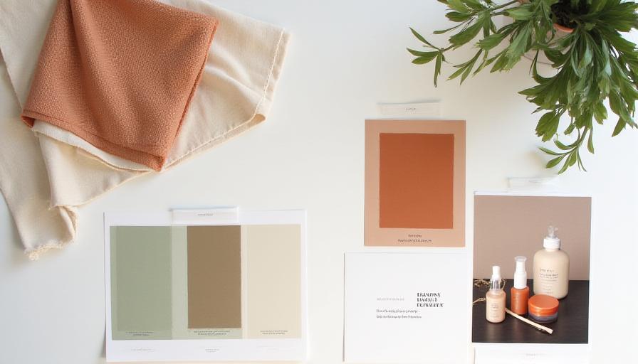 Moodboard palet warna dan konsep produk