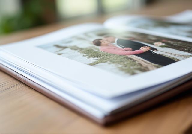 Detail foto album pernikahan berkualitas premium